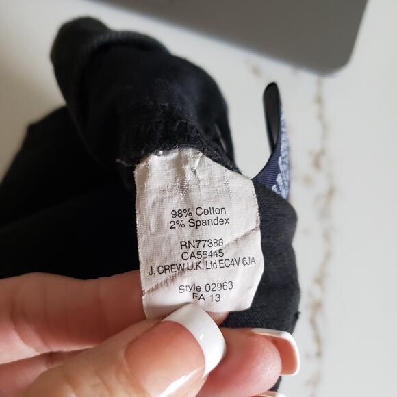 J Crew Jeans Womens 32R Matchstick Black Straight Leg Stretch Dark Wash Denim - Picture 9 of 9